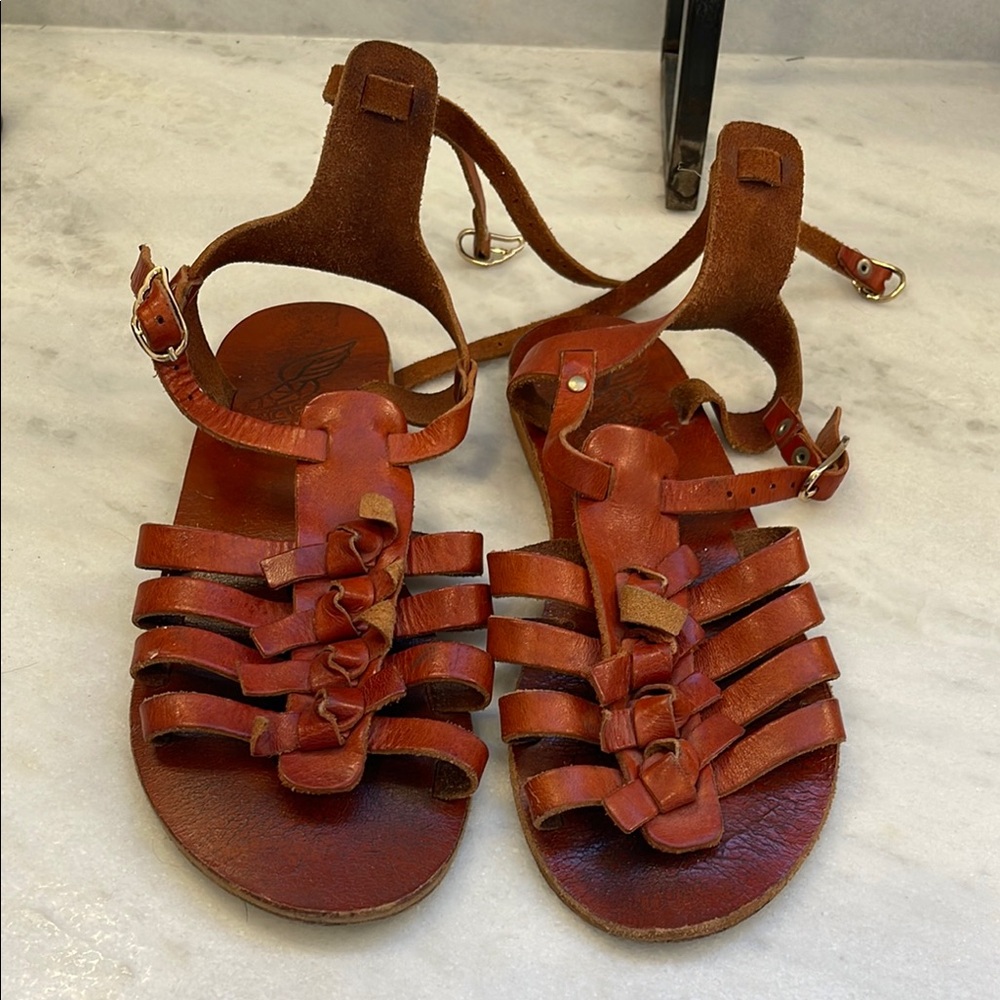 Ancient Greek BrownLeather Sandals